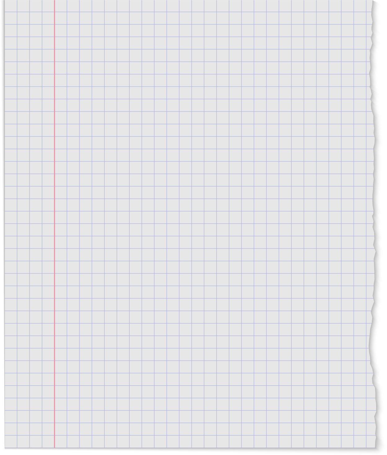 Ripped blank white line school paper